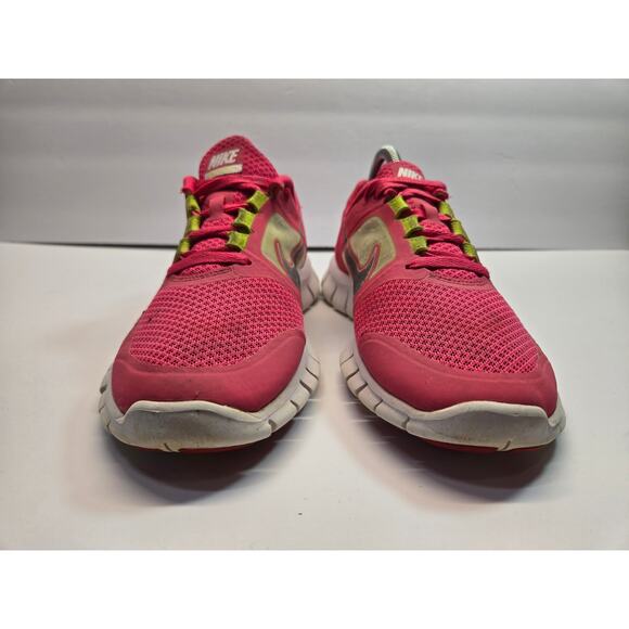Nike Free Run 3 Running Shoes in Spark Pink Volt | Girls 6.5Y | 512098-600 - Picture 5 of 7